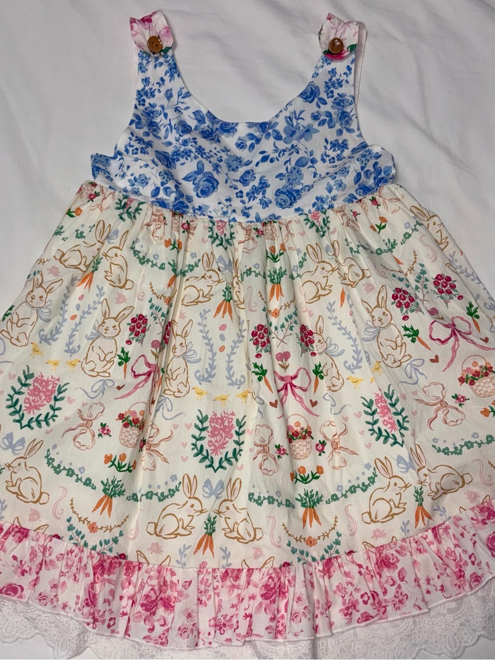 Sweet Honey fully lined swing top w/lace trim and patch pockets sz 8 NWOT